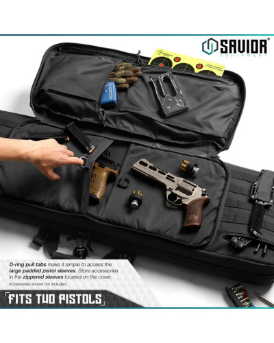 Savior - Torba Double Rifle Bag - American Classic - 51" - Czarna - RB-5112DG-V1-BK