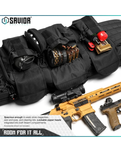 Savior - Torba Double Rifle Bag - American Classic - 51" - Czarna - RB-5112DG-V1-BK