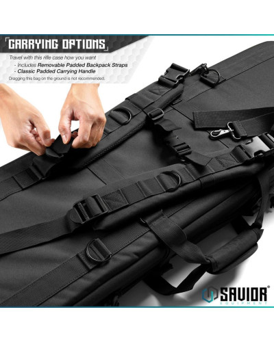 Savior - Torba Double Rifle Bag - American Classic - 51" - Czarna - RB-5112DG-V1-BK