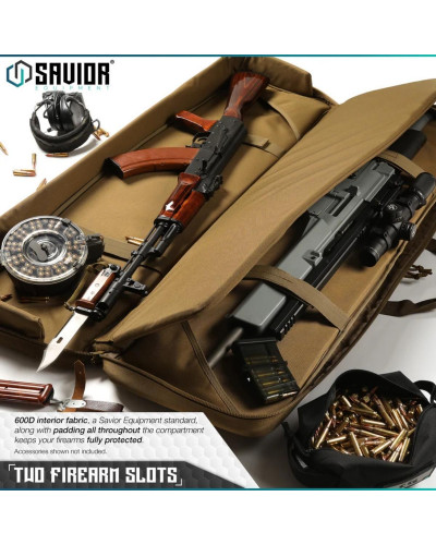 Savior - Torba Double Rifle Bag - American Classic - 51" - Tan - RB-5112DG-V1-TN