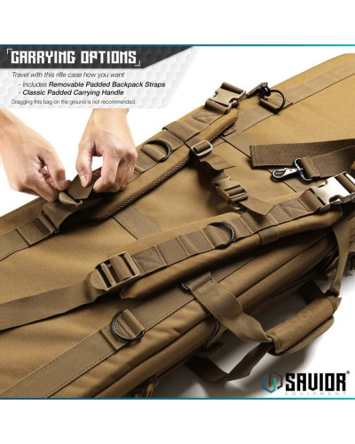 Savior - Torba Double Rifle Bag - American Classic - 51" - Tan - RB-5112DG-V1-TN