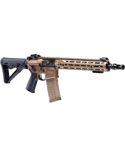 Karabinek samopowtarzalny Daniel Defense DD4 M4A1 RIS FDE Sandstrom, lufa 14," 12,5" M-LOK FDE, Riflespeed Gas Block, Huxwrx Fla