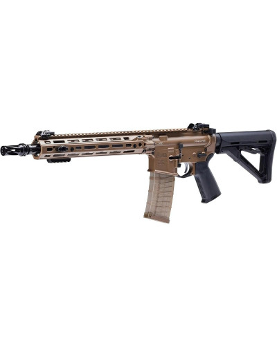 Karabinek samopowtarzalny Daniel Defense DD4 M4A1 RIS FDE Sandstrom, lufa 14," 12,5" M-LOK FDE, Riflespeed Gas Block, Huxwrx Fla