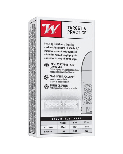 Amunicja Winchester kal. 9x19mm Target&Practice Super-X FMJ 8g (124gr)