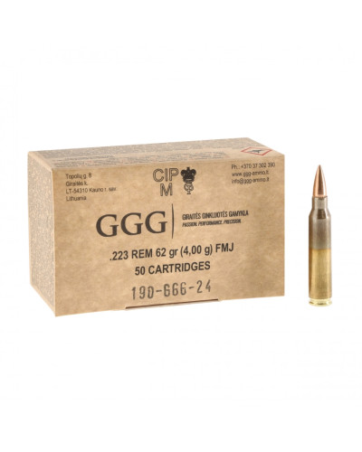 Amunicja .223 Rem. GGG FMJ 4g (62gr)