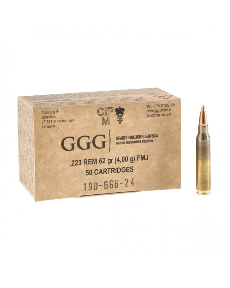 Amunicja .223 Rem. GGG FMJ 4g (62gr)