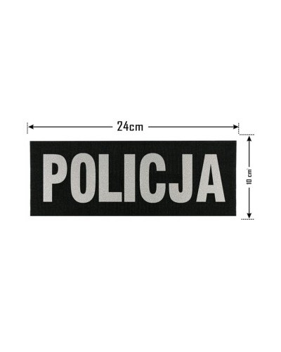 Duży rzep odblaskowy "POLICJA" na kamizelkę