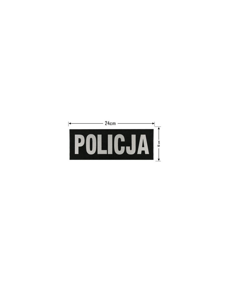 Duży rzep odblaskowy "POLICJA" na kamizelkę