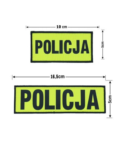 Rzepy odblaskowe "POLICJA" na kamizelkę (komplet) WRD