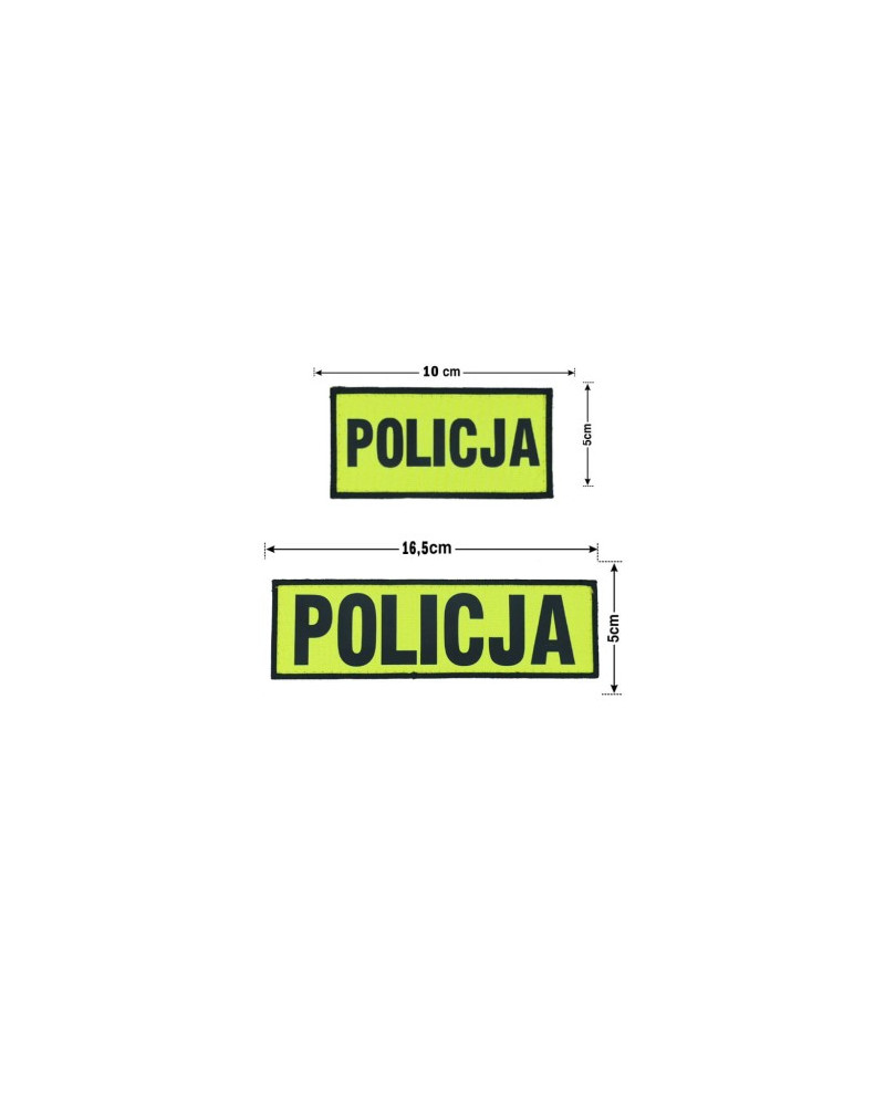 Rzepy odblaskowe "POLICJA" na kamizelkę (komplet) WRD