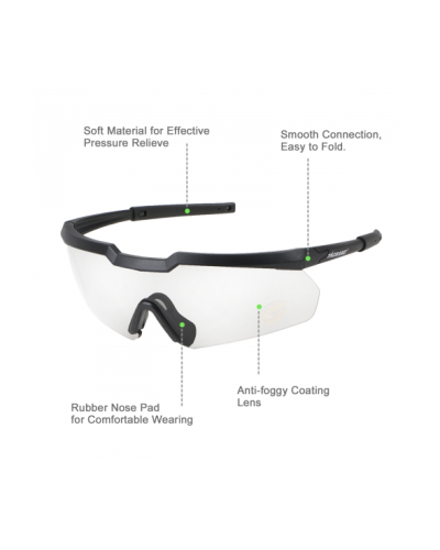 Okulary strzeleckie TACBAND 3 kolory Grey/Clear/Yellow - SG03KA