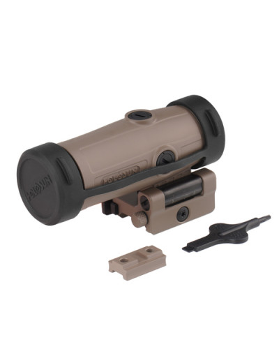 Holosun - Powiększalnik HM3X 3x Magnifier - Flip & Picatinny QD - FDE - HM3X FDE