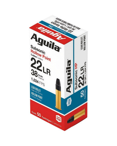 Amunicja Aguila 22 LR Subsonic HP 38 Gr.